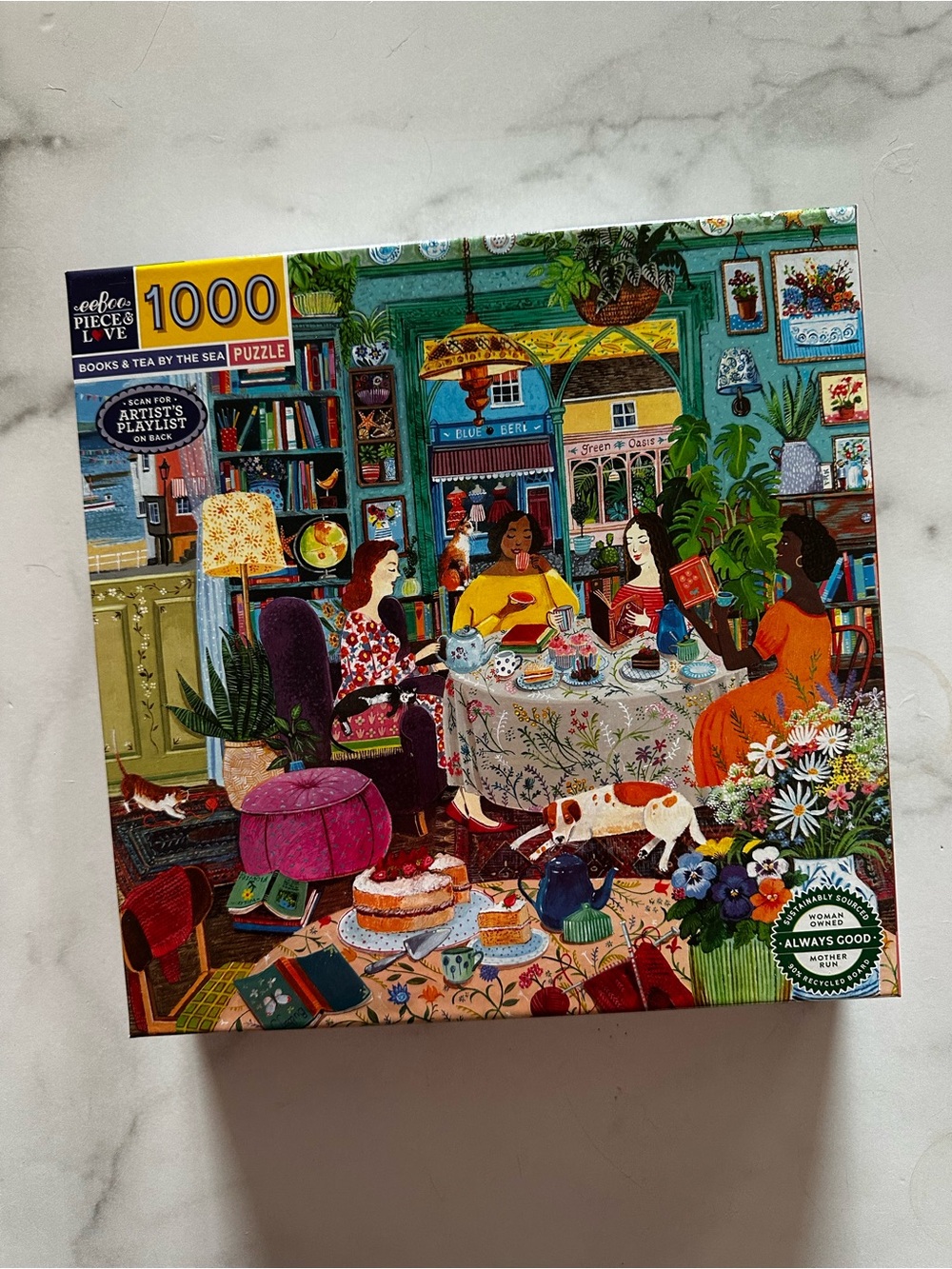 Eeboo Books & Tea by the Sea 1000 Piece Puzzle